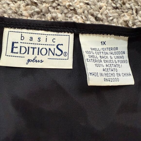 Basic Editions Plus 90s Halloween Cat Pumpkin Novelty Vest Holiday 1X - Picture 5 of 5